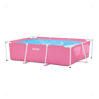 Intex 84 Inch x 23.62 Inch Outdoor Rectangular Frame Above Ground Swimming Pool