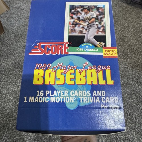 1989 Score Baseball Hobby Box Sealed 36 Packs