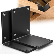 2 Pcs 8" X 8" X 5" Heavy Duty Steel L Angle Bracket for Wood, Large 90 Degree...