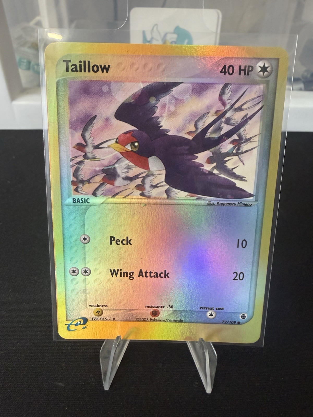 Taillow 72/109 Ruby and Sapphire Reverse Holo NM