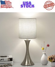 3 Way Touch Control Table Lamp Dimmable Bedside Desk Lamp With Metal Base Modern