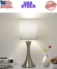 3 Way Touch Control Table Lamp Dimmable Bedside Desk Lamp With Metal Base Modern
