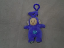 Vintage 1998 Teletubbies Tinky Winky Plush Keychain Clip-On, Purple