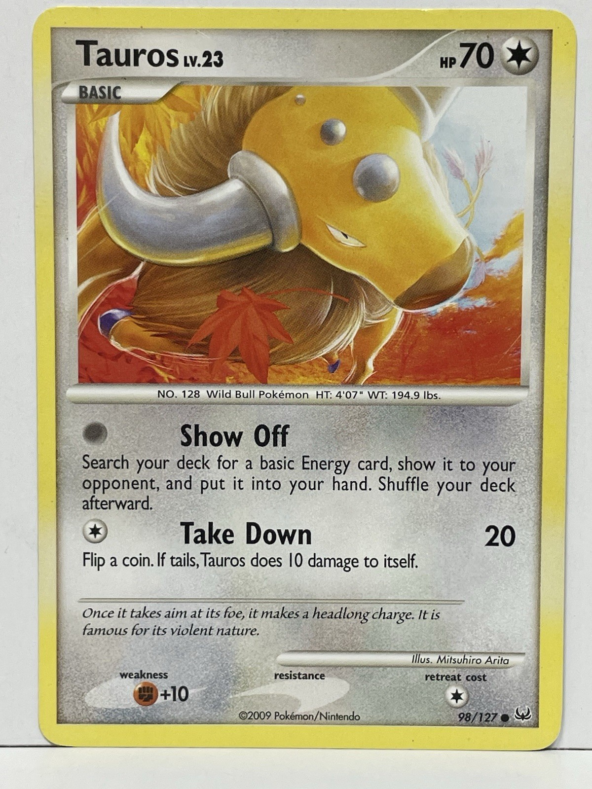 Pokemon - Platinum - Tauros - Common - 98/127