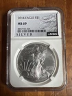 2014 Silver American Eagle MS-69 NGC