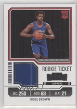2023-24 Panini Contenders Rookie Ticket Swatches Kobe Brown #RTS-BRN 1dh1