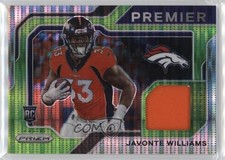 2021 Panini Prizm Premier Jerseys Neon Green Pulsar Javonte Williams #PJ-15 06p3