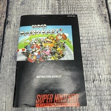 Super Mario Kart MANUAL ONLY Super Nintendo SNES, 1992 Instruction Booklet
