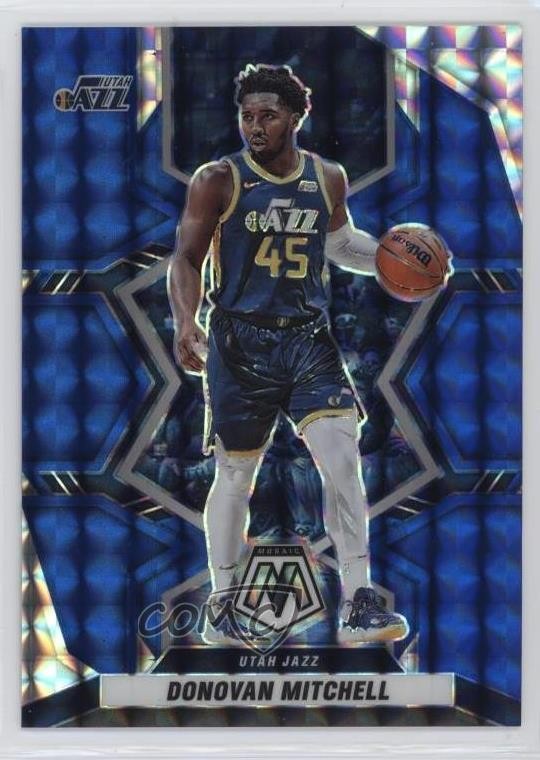 2021-22 Panini Mosaic Blue Mosaic Prizm 72/99 Donovan Mitchell #161 14t3