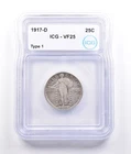 1917-D Standing Liberty Quarter Type 1 VF25 ICG *6851