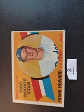 1960 Topps Baseball Card 132 Frank Howard LA Dodgers Rookie Star. rookie card picture