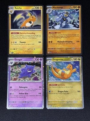 Sam's Club 4 Mini Tin Promos 151 COSMOS Holo Machamp Raichu Gengar Dragonite NM
