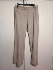 Express Editor Beige Pinstripe Dress Pants Size 6