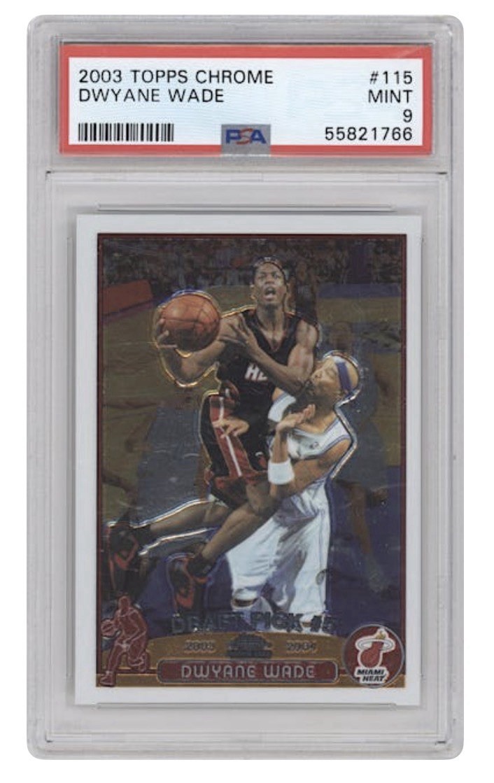 2003-04 Topps Chrome - Dwyane Wade #115 (RC) Miami Heat PSA 9