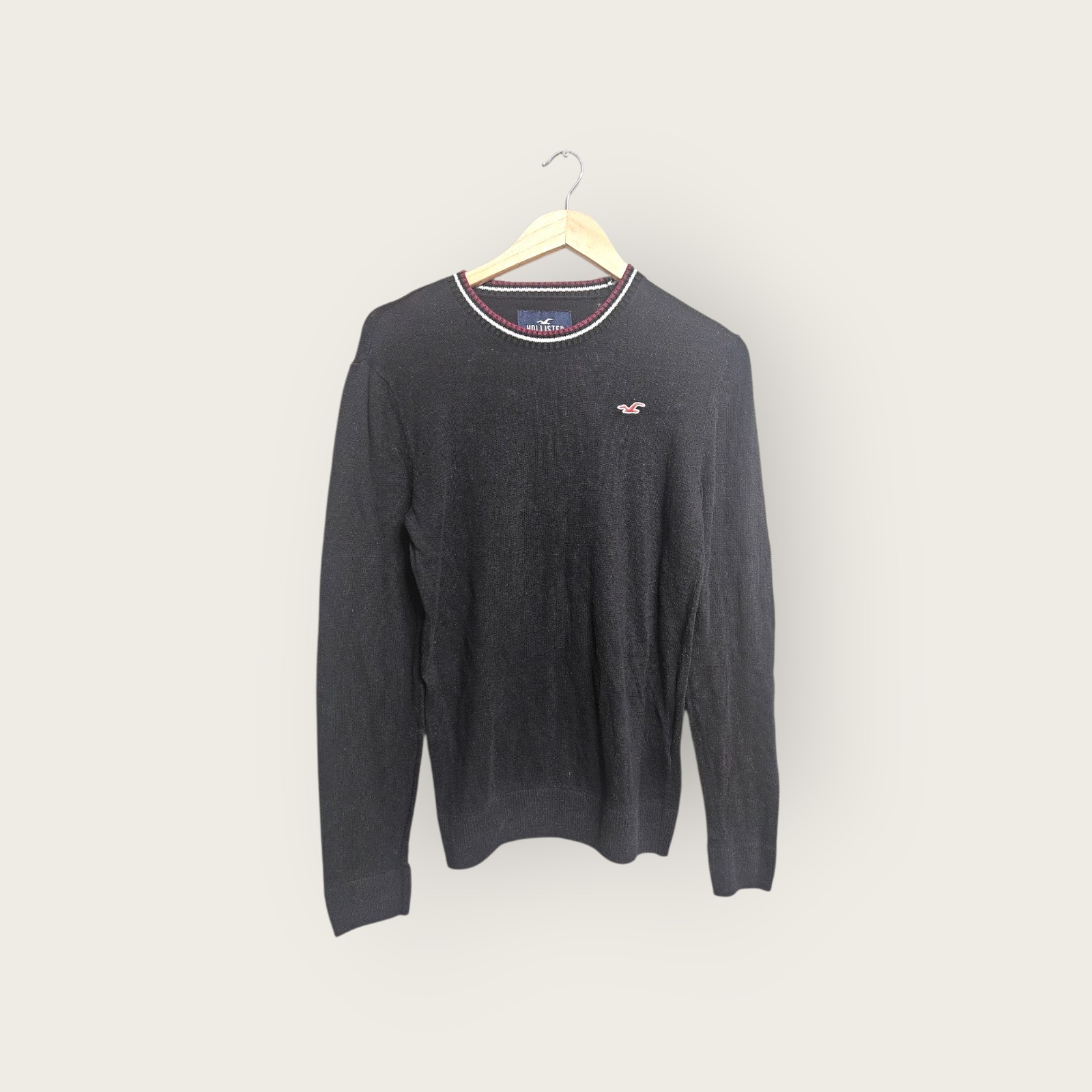 Hollister Mens Sweater Size Small Cotton Blend Black