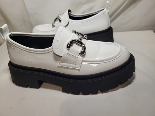 Madden Girl Damen Ashlee Kunstleder Slipper mit Stollen Halbschuhe Schuhe Gr. 7,5 weiß - Bild 4 von 16