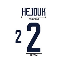 2002 USA Home Name Set Frankie Hejduk #2 Heat Transfer Patch Custom Name set