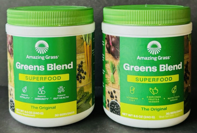 2x Amazing Grass Greens Blend SUPERFOOD The Original 8.5 oz, BB: 12/2026 SEALED!