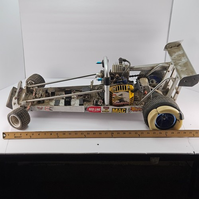#ad Vintage 1 5 Scale Gas RC Dragster McCulloch Corp Engine 30quot; Aluminum Chassis Run $697.50