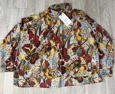 Zara Women  s Floral Print Sheer Button Down Shirt Top Blouse Size Small New