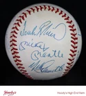 Mickey Mantle Willie Mays Hank Aaron 500 HR Club Signed Baseball AUTO BAS COA