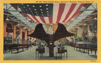 Mariners Museum Newport News VA Main Exhibit Room Bald Eagle American Flag