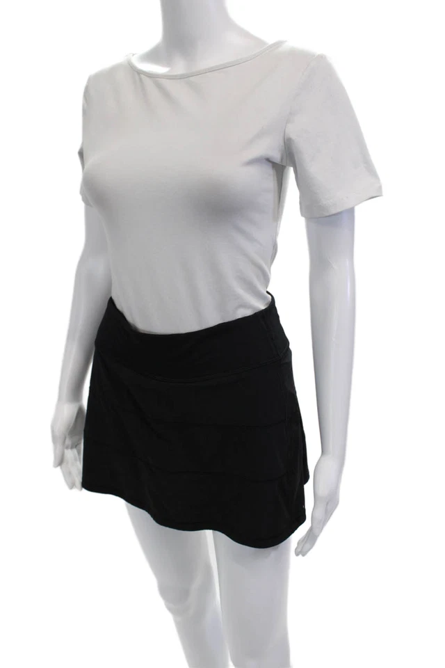 Mini Skort Lululemon para Mujer Negro Mezcla de Nailon Talla 6 Foto 2 de 4