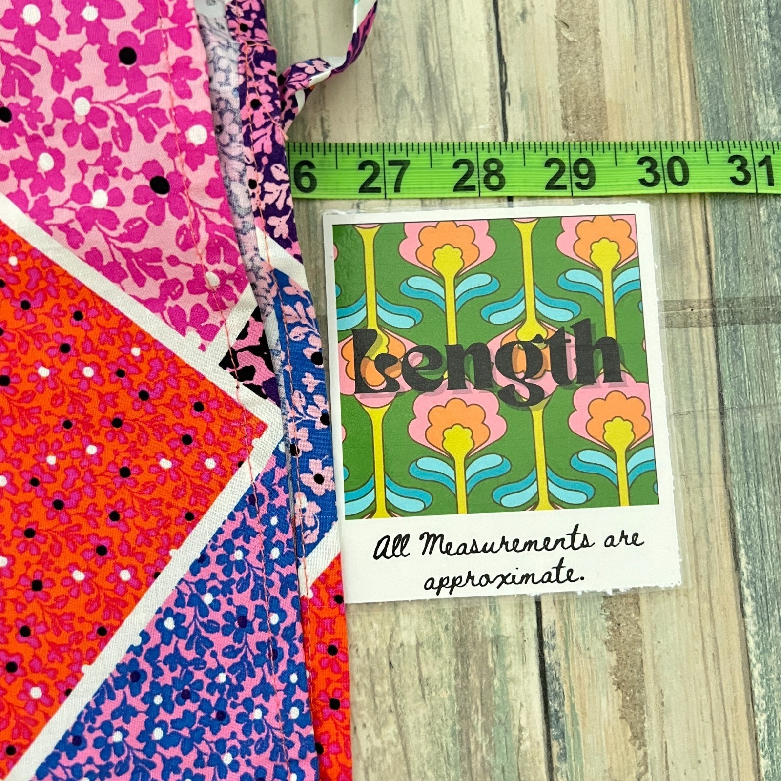 Handmade Womens Collared Blouse Patchwork Sz M Po… - image 7