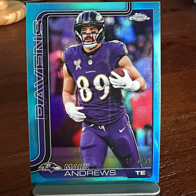 Topps 2025 Chrome Mark Andrews Baltimore Ravens #23 Serial #102/299