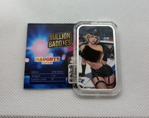 New ListingBullion Baddies Series 11 Candy Cuffs 1 oz .999 Silver Bar NAUGHTY Limited /75