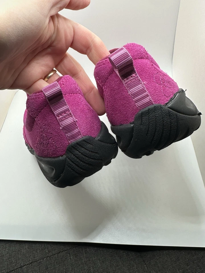 L.L. Mocasines sin cordones Bean Moc niños grandes jóvenes talla 2 rosa magenta gamuza flor Foto 3 de 4