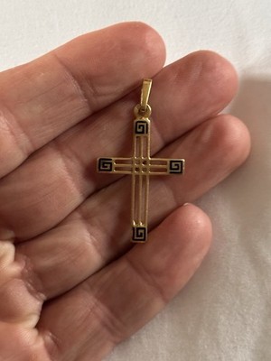 Vintage Solid 18k Gold Crusifix From Jerusalem Circa 1982