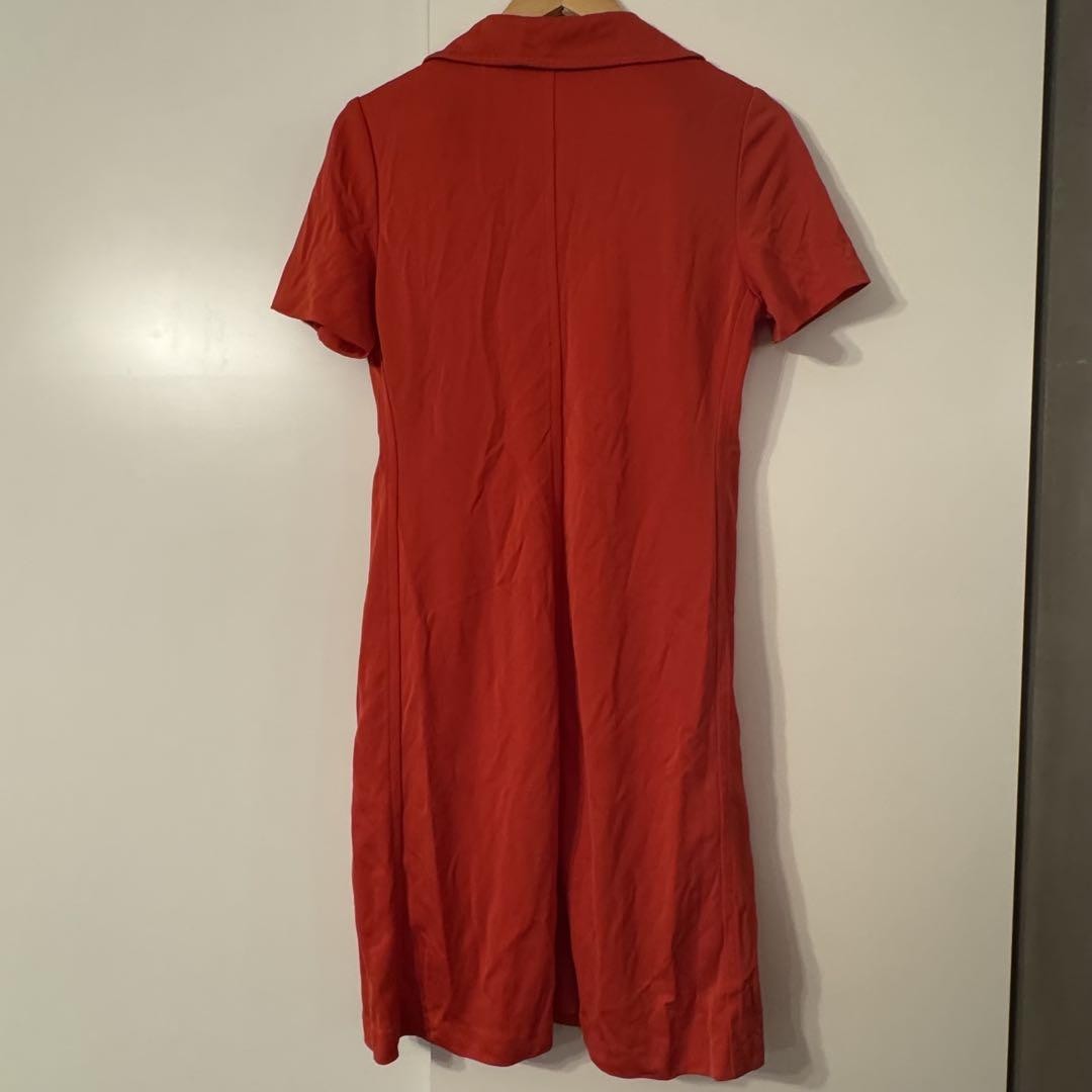 Abito Yves Saint Laurent stile polo manica corta rosso taglia 38