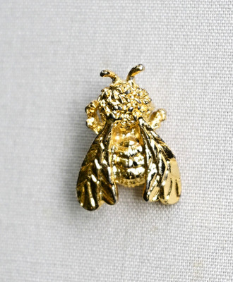 Vintage Gold Tone Bug Small Bumble Bee Brooch Insect Pin