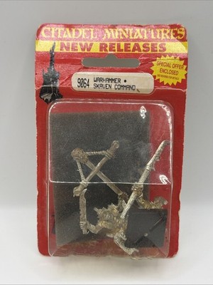 Warhammer Citadel 9064 Skaven Command Vintage Metal Blister OOP 1993