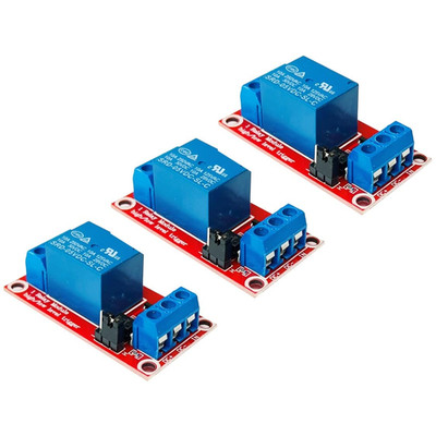 3Pcs Relay Module for Arduino, ESP32, ESP8266, Raspberry Pi, 1 Channel, 5V, High