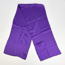 Vintage Woman  s Purple Paisley Neck Wrap Scarf 10 1/2  x 53  