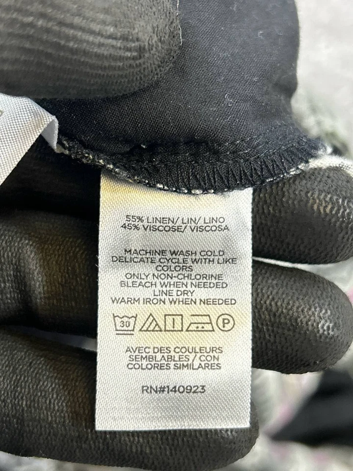 Mono Loft para mujer XL negro blanco púrpura amarillo mezcla de lino Foto 4 de 4