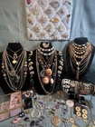 🔥Huge Vintage Estate Jewelry acc Lot Of 108 PC!925 Florenza Sarah Cov Trifari….