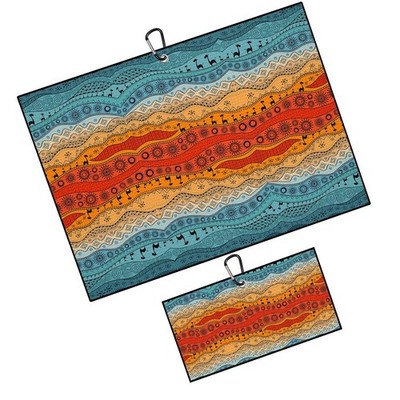 GOUROISE African Ethnic Pattern Golf Towel for Golf's Bags Cart Tribal Print