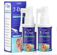 VGRX Ear Wax Removal Drops - Gentle Microfoam Cleaner, 1.7oz, 2-Pack