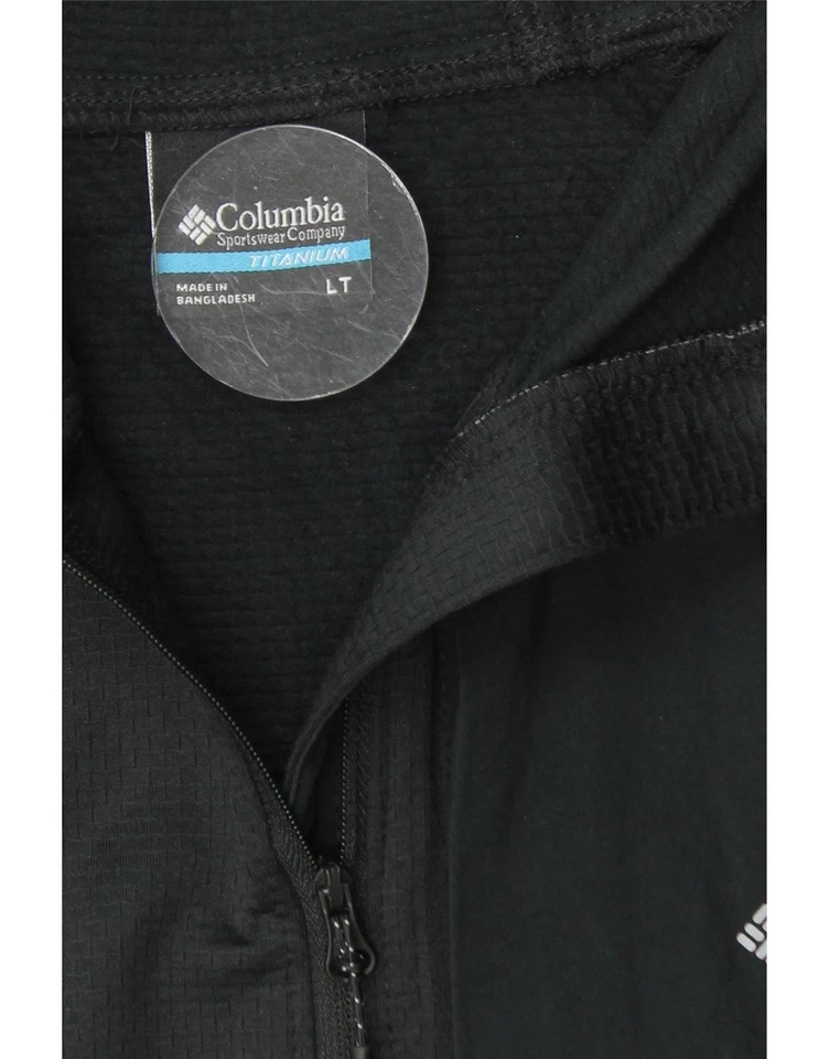 COLUMBIA Mens Titanium Graphic Zip Hoodie Sweater Large Black Polyester CD06 - Image 3 of 3