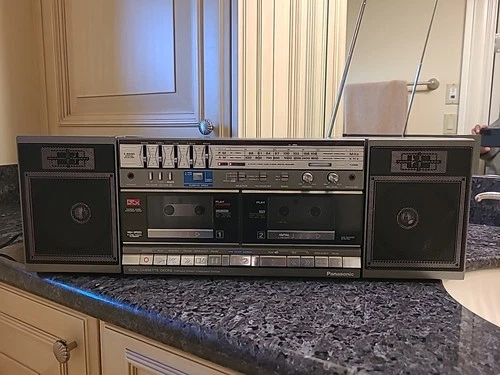 TESTED RX-CW50 Panasonic Boombox Dual Cassette Deck Detachable Speakers Japan @@