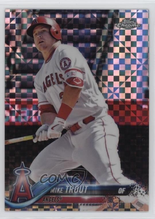 2018 Topps Chrome X-Fractor Mike Trout #100 6m1