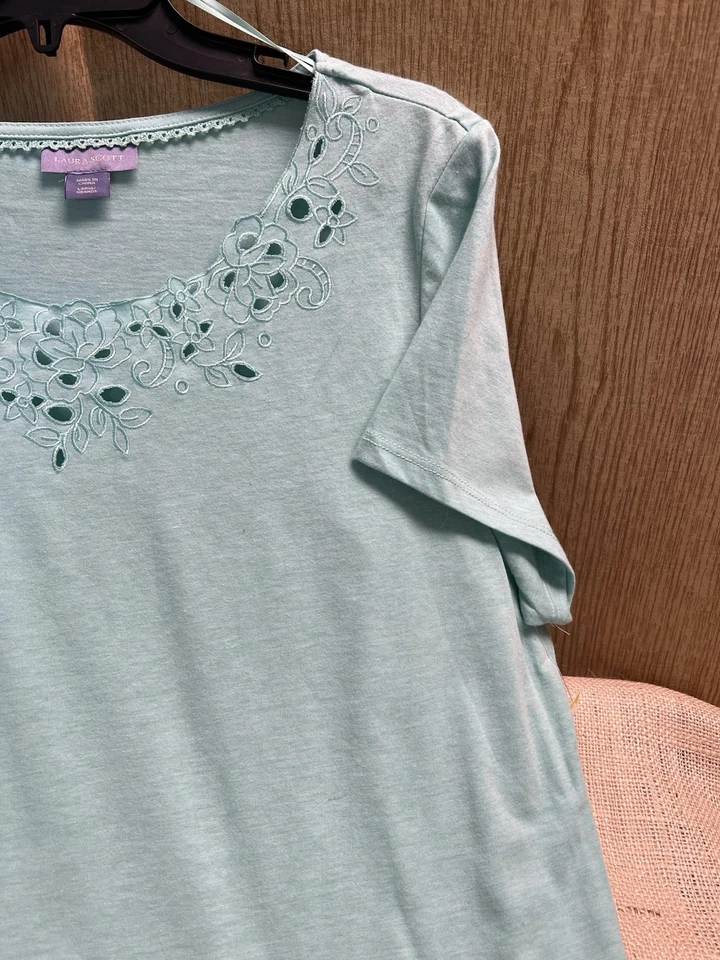 Top tejido Laura Scott con bordado recortado talla grande nuevo con etiquetas Foto 4 de 4