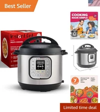 Duo 7-in-1 Mini Electric Pressure Cooker, Slow Rice Cooker, Steamer, Sauté, Y...