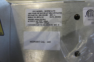ENI MKS Dual Match 2.27MHz 660-002296-004 / 000-1103-088 (DOFBC2