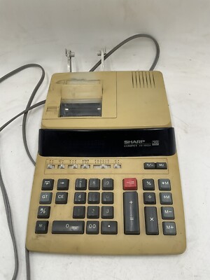 Vintage Sharp Compet VX-1652A Electronic Printer Calculator 10 Digit 