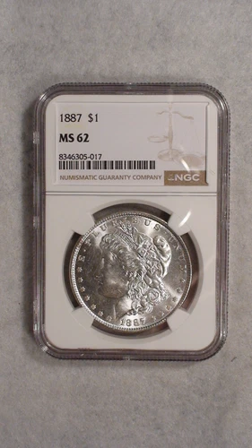 1887 P Morgan Dollar NGC MS62 UNCIRCULATED BETTER DATE $1 Coin!