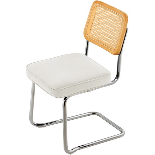 VEVOR Chaises en rotin extérieur chaises de salle à manger 4 PCS coussin blanc - Imagen 9 de 12